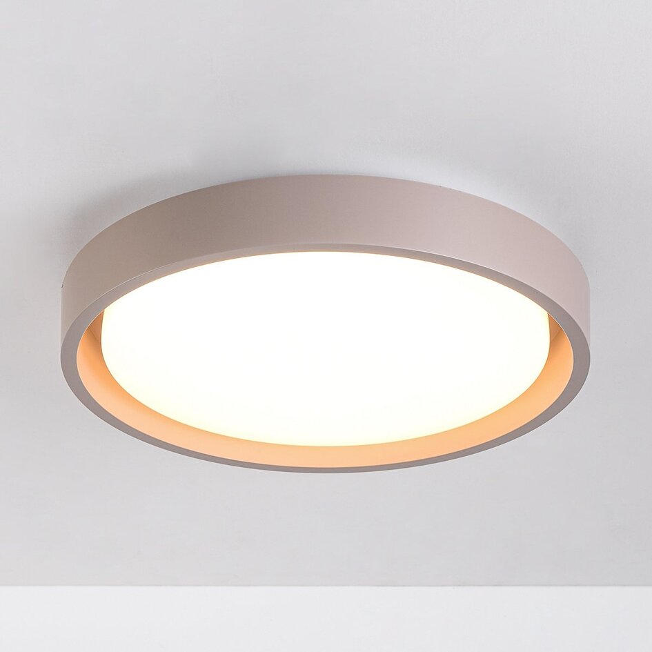 Plafondlamp Ricardo  met geïntegreerde LED en 3-staps dimbaar Ø31 cm -  taupe