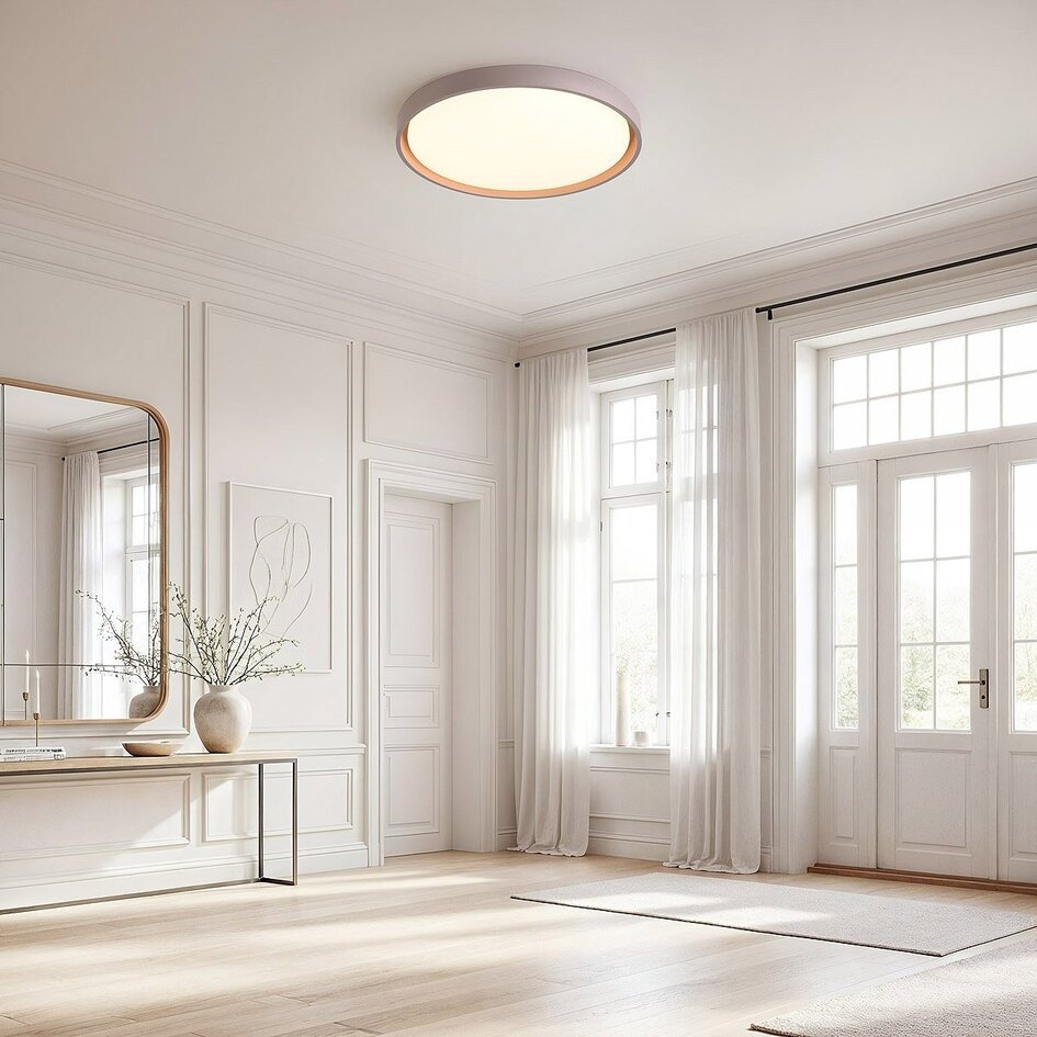 Plafonnier LED Ricardo 3-step dimmable Ø41 cm - taupe