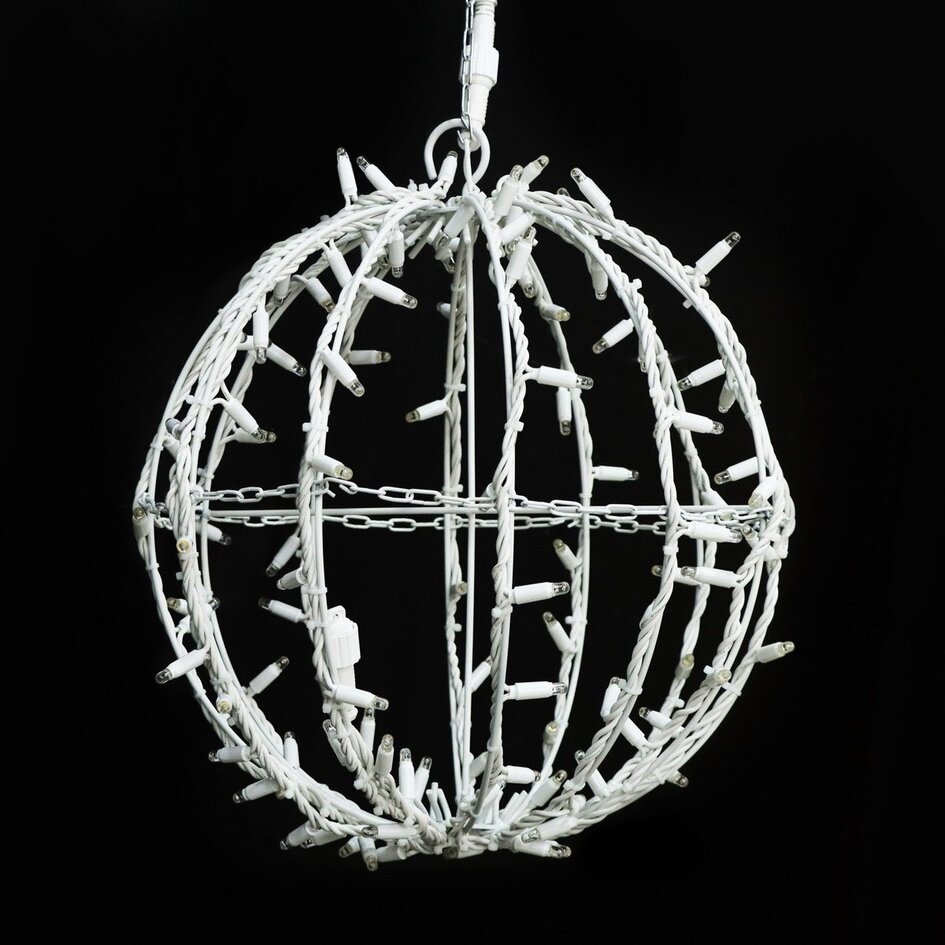 Globe lumineux LED d'extérieur diamètre 30 cm - blanc chaud, 60 LED