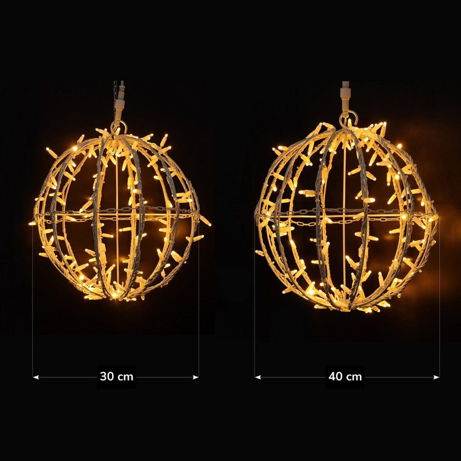 Decoratieve LED lichtbol voor buiten Ø40 cm –  warm wit met 120 LEDs