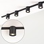 Kit rail monophasé de 1,5 mètre et spots Zylo, noir