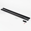 Kit rail monophasé de 1,5 mètre et spots Zylo, noir