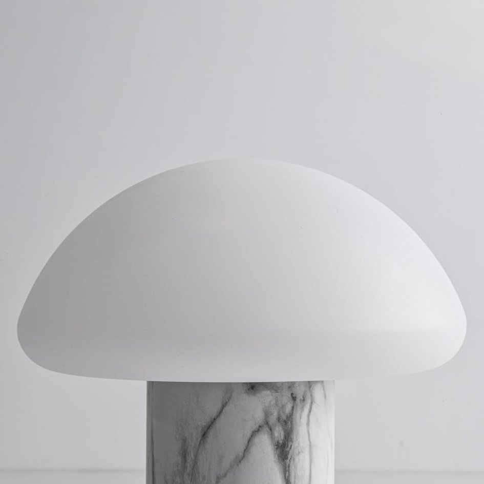 Lampe à poser champignon rechargeable Vesta avec variateur tactile et LED intégrée