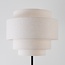 Moderne vloerlamp Zhuo zwart met linnen kap