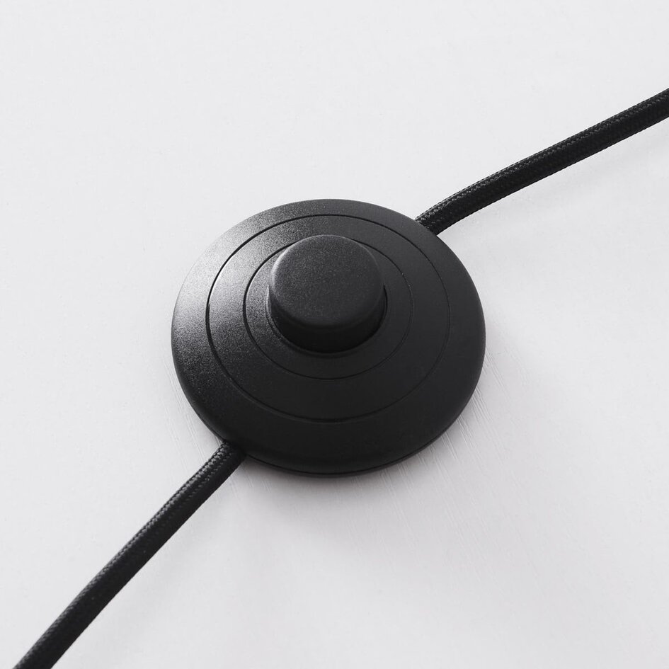 Moderne vloerlamp Zhuo zwart met linnen kap