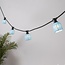 Capuchon pour lampadaires aspect rotin - bleu clair