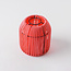 Capuchon pour lampadaires aspect rotin - rouge