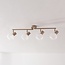 Moderne plafondlamp Pela in melkwit glas met vier draaibare spots - beige