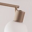 Plafonnier moderne Pela en verre laiteux à quatre spots orientables - beige