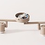 Plafonnier moderne Pela en verre laiteux à quatre spots orientables - beige