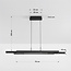Suspension design dimmable noire avec bois foncé - Liana