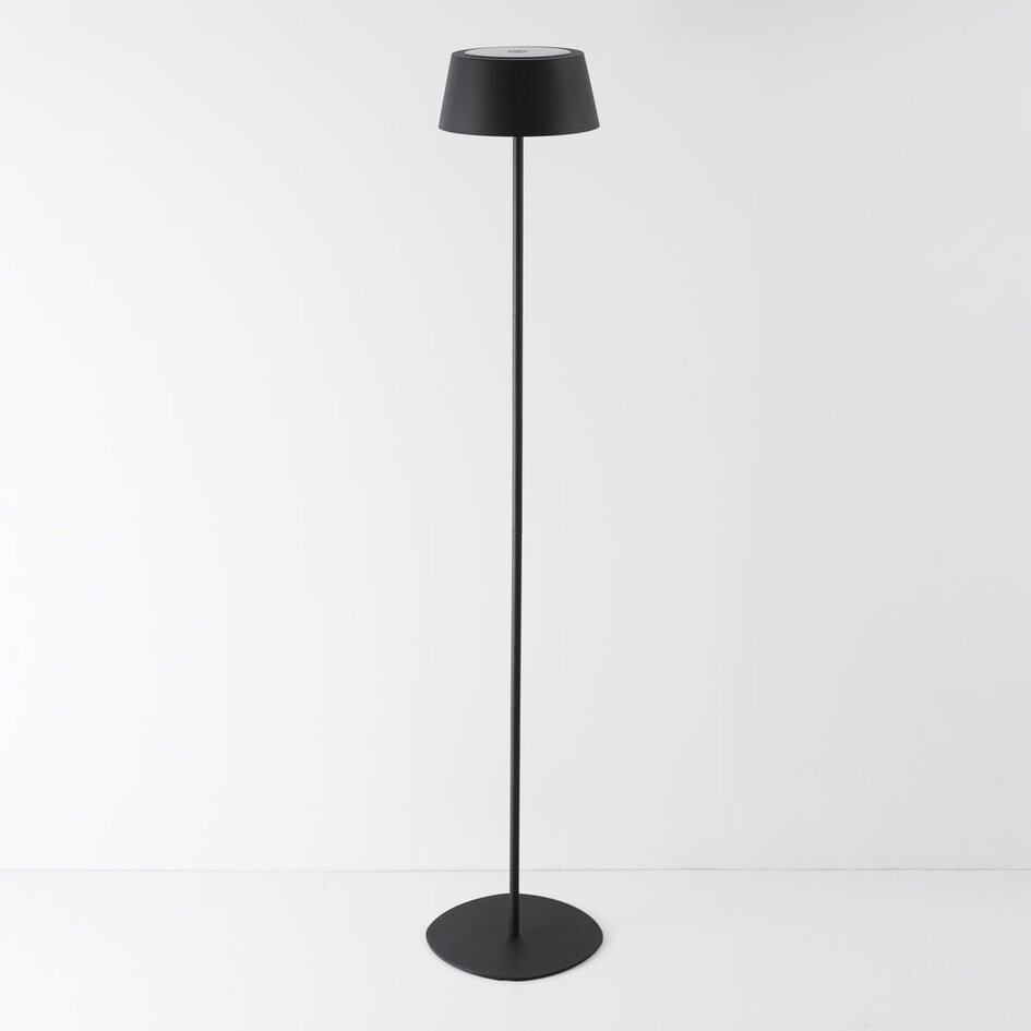 Lampe d'extérieur sur pied Rivet à lampe de lecture solaire, noire