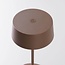 Lampe à poser rechargeable Auris taupe avec LED intégrée à intensité variable