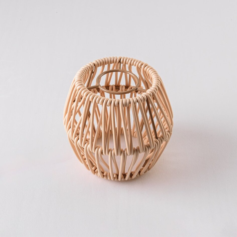 Capuchon pour lampadaires aspect rotin clair