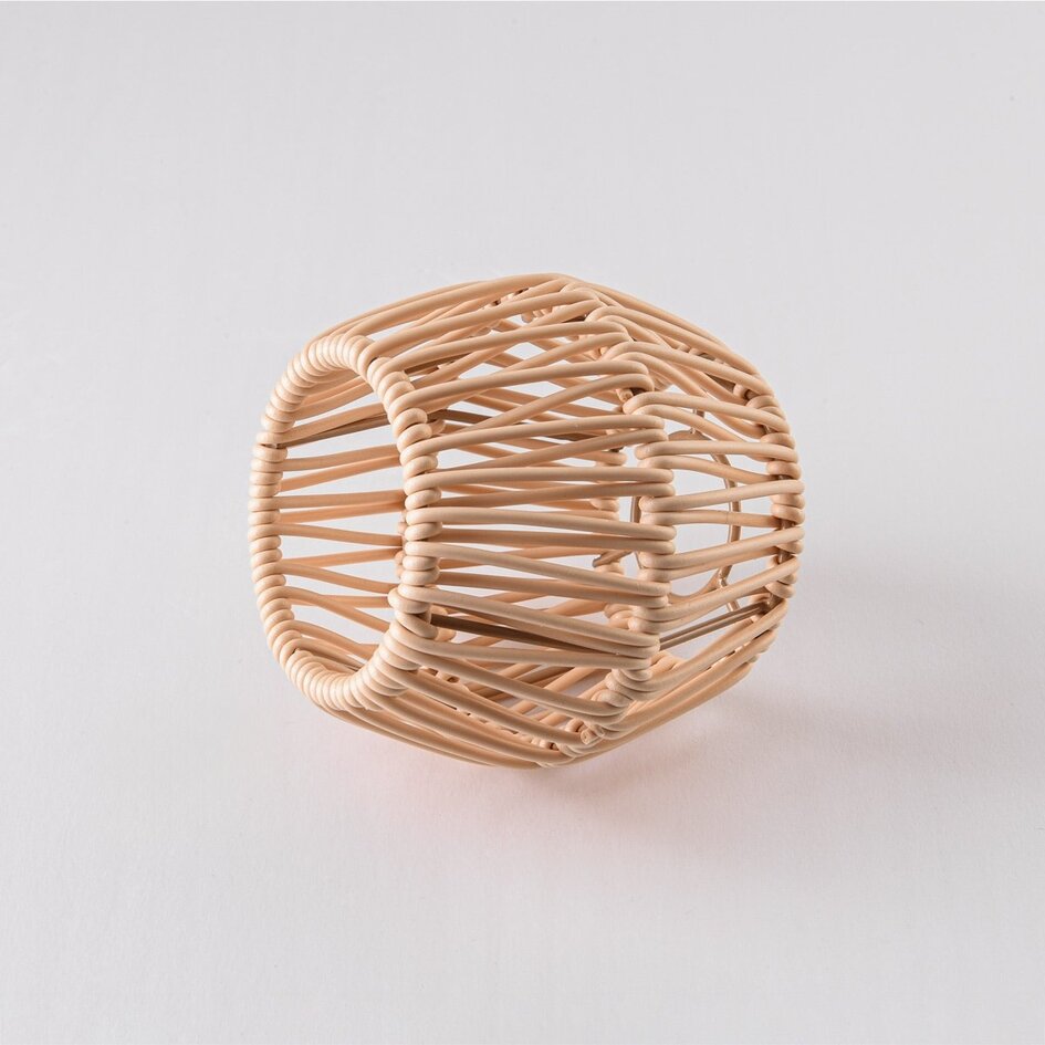 Capuchon pour lampadaires aspect rotin clair