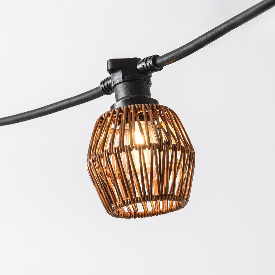 Capuchon pour lampadaires - aspect rotin foncé