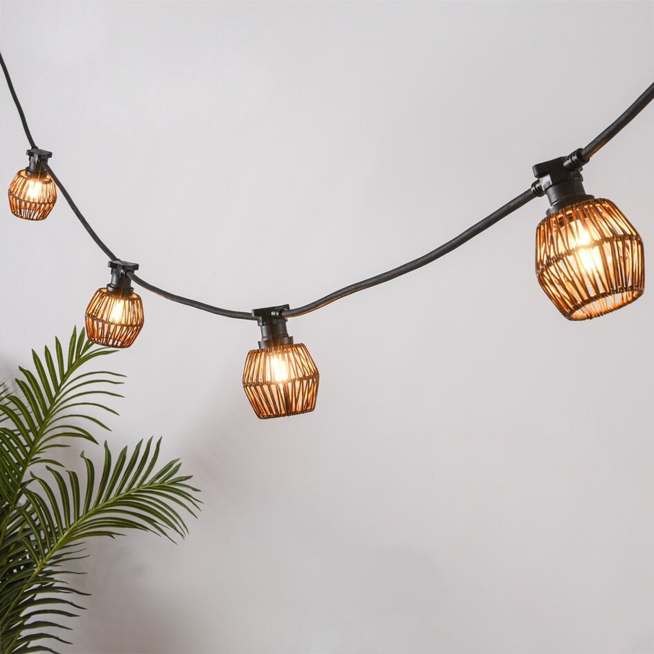 Capuchon pour lampadaires - aspect rotin foncé