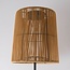 Solar staande lamp Elyra met rotan-look kap - zwart met natuurlijk bruin