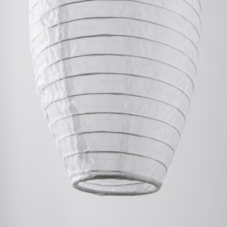 Solar lampion Pyra – hanglamp op zonne-energie van wit nylon