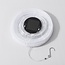 Lampion solaire Pyra - suspension solaire en nylon blanc