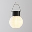 Solar lampion Soleni – hanglamp op zonne-energie van wit nylon