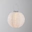 Lampion solaire Kalor - suspension en nylon blanc, diamètre 30 cm