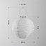 Lampion solaire Kalor - suspension en nylon blanc, diamètre 30 cm