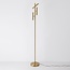 Lampadaire luxueux Zhan en doré à trois spots pivotants et variateur tactile