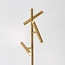 Lampadaire luxueux Zhan en doré à trois spots pivotants et variateur tactile