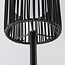 Solar staande lamp Chara met gevlochten design - zwart