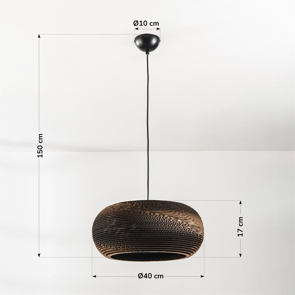 Lampe suspendue en carton Kaja