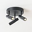 Plafonnier industriel Axis - 3 spots orientables - noir