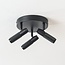 Plafonnier industriel Axis avec 3 spots orientables en noir