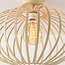 Plafondlamp Grata in beige met open metalen frame