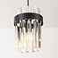 Suspension moderne Elvira à 3 lumières - verre transparent luxueux