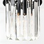Suspension moderne Elvira à 3 lumières - verre transparent luxueux