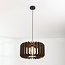 Suspension Inzai en bois foncé – ronde