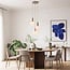 Suspension Imme à 3 lumières - beige, globes en verre laiteux