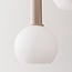 Suspension Imme à 3 lumières - beige, globes en verre laiteux