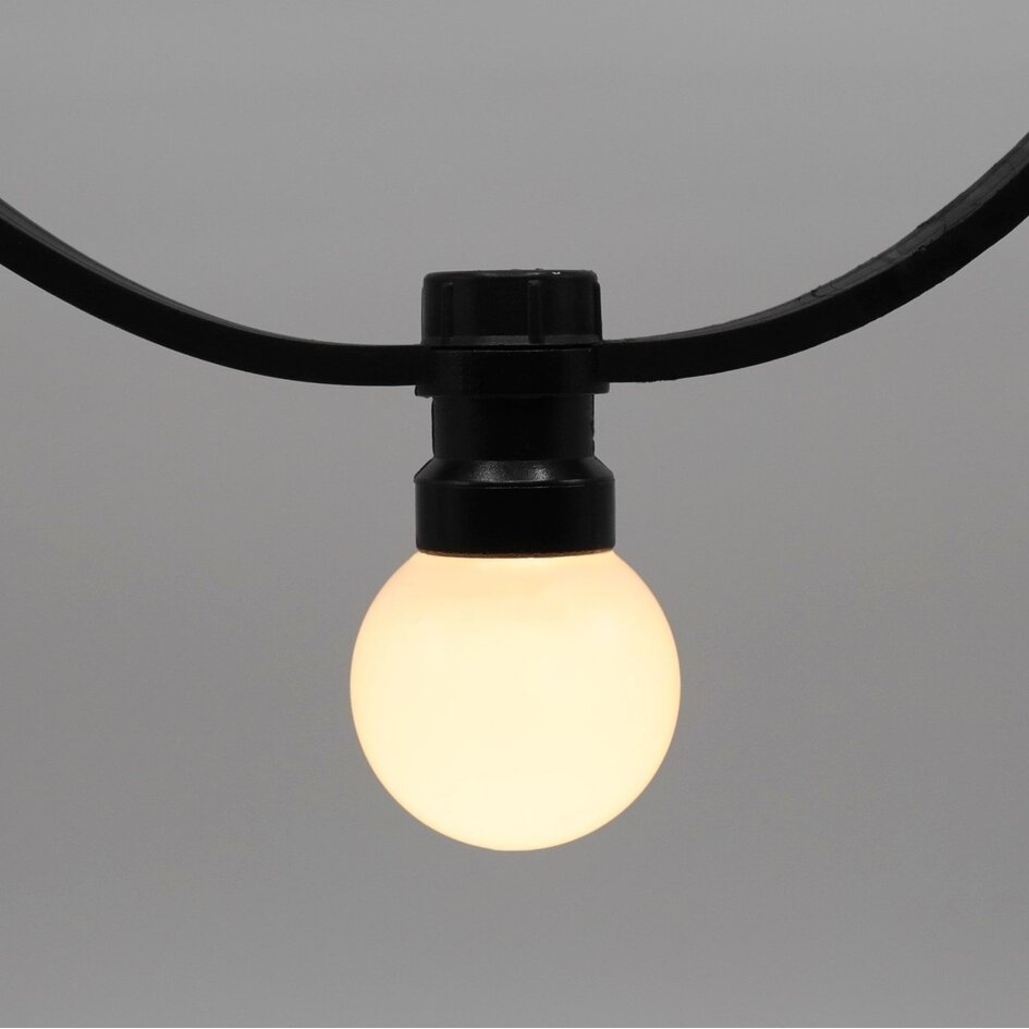 Guirlande lumineuse d'extérieur à ampoules LED opalines 1 watt