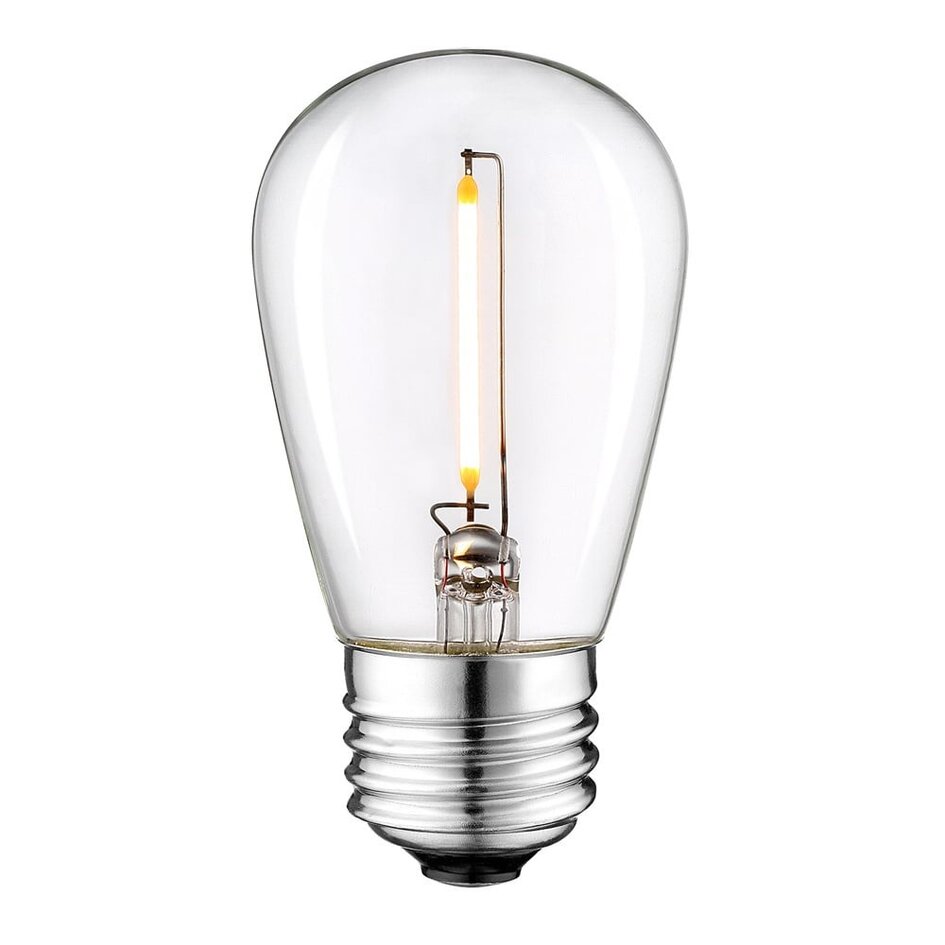 Ampoule à filament de verre 1 watt graduable, 2200K : paquet de 15 ou 25