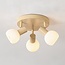 Plafonnier 3 lumières Orlando - beige avec verre blanc laiteux