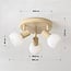 3-lichts plafondlamp Orlando - beige met melkwit glas