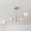 Plafonnier Stiri à 4 lumières - beige et verre laiteux
