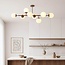 Design plafondlamp Osem bruin met melkwit glazen bollen - 8-lichts
