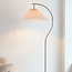 Booglamp Tatsu met geplooide stoffen kap - beige