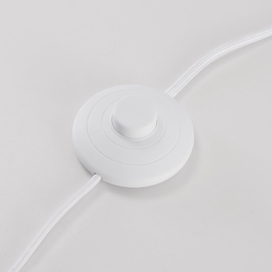 Vloerlamp Nura met linnen kap in gebroken wit