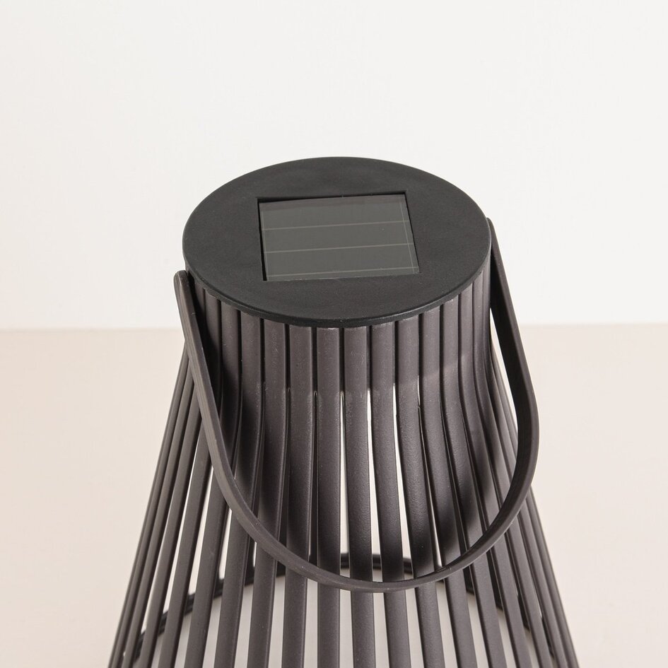 Lampe de table solaire Rayor gris brun à LED intégrée