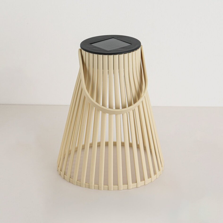 Lampe de table solaire Rayor beige à LED intégrée