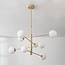 Plafonnier Oito à 8 lumières - beige et verre laiteux, orientable